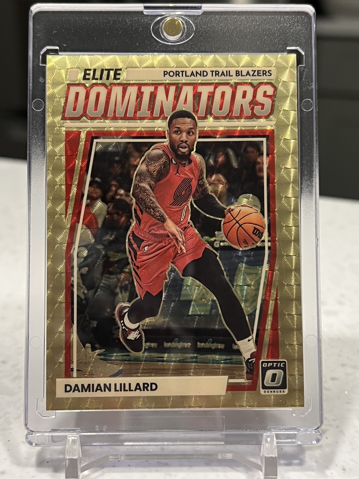 2022-23 DONRUSS OPTIC ELITE DOMINATORS GOLD VINYL DAMIAN LILLARD 1/1