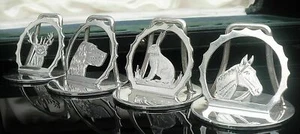 4 Cased Sterling Silver Menu or Place Card Holders, Chester 1938, A Wilcox - Picture 1 of 11