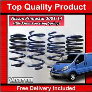 FOR NISSAN PRIMASTAR 01-14 GENUINE H&R 35MM SPORT LOWERING SUSPENSION SPRING SET - Picture 1 of 12