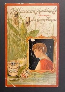 Vintage Art Business Ad Ridgway Refrigerator Mfg Ice Cream Freezer 5" x 3" - Picture 1 of 2