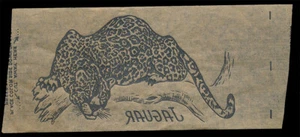 Jaguar vintage de papel de hierro sobre animales años 40 sin usar EX c06103 - Imagen 1 de 1