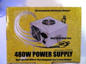 Logisys Corp. 480W 240-Pin Dual Fan 20+4 ATX Power Supply PS480X2 - Picture 1 of 8