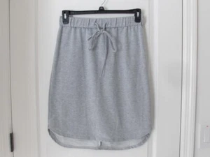 Midi-Bleistiftrock Damen grau LRG Komfort Stretch Baumwolle Jersey elastische Taille - Bild 1 von 11