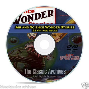 Air and Science Wonder Stories, 23 Vintage Pulp Magazine Science Fiction DVD C36 - Picture 1 of 6