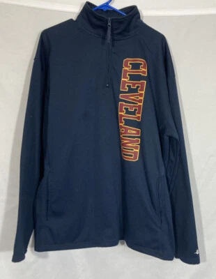 Спортивная мужская куртка-пуловер Cleveland Cavaliers Badger XL на четверть молнии темно-синий цвет - Изображение 1 из 4