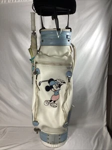 Belding Sports Walt Disney Company MinnieMouse Pink Blue White Leather Golf Bag - Picture 1 of 17