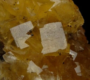 Yellow FLUORITE & DOLOMITE - SPAIN Asturias Moscona + LW fluorescent !!! /pk513 - Picture 1 of 22