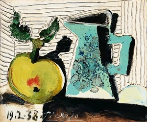 PABLO PICASSO Art Poster or Canvas Print "NATURE MORTE À LA POMME ET AU PICHET " - Picture 1 of 1
