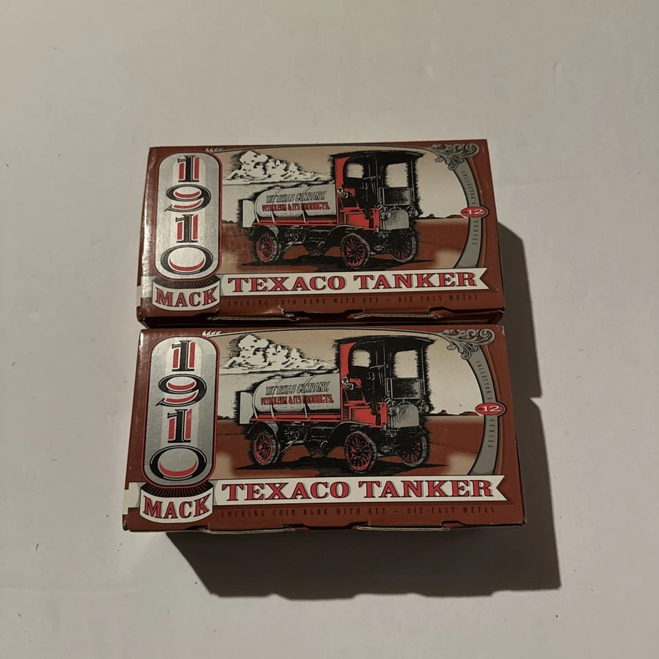1910 Mack Texaco Tanker 1995 Ertl F122 Bank Nr (x2) - Image 1 of 3