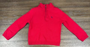 Tommy Bahama Boy Red 1/4 Zip Knit Sweater Preppy Boy Size XS 4 - Picture 1 of 7