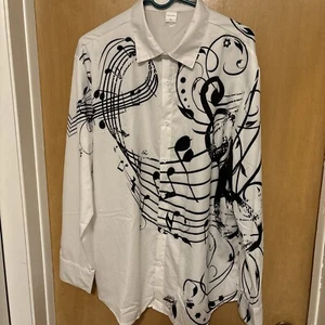 Musical Note Langarmhemd mit Knopfleiste (L) - Bild 1 von 8