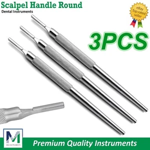 3 Pcs Sterile Surgical BP Scalpel Handle Blade Holder #3 Round Pattern German Gr - Picture 1 of 6