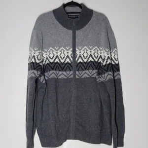 Neu mit Etikett Brooks Brothers italienisches Garn Merinowolle durchgehender Reißverschluss Strickjacke Büro Karriere XXL - Bild 1 von 8