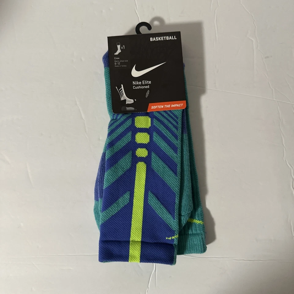 Nike Elite Basketball Cushioned Crew Socks LARGE  (8-12) | Sequalizer Series    - Image 1 of 1