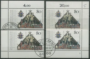 Bund 1987 Papst Johannes Paul II. 1320 alle 4 Ecken gestempelt (E1565) - Bild 1 von 1