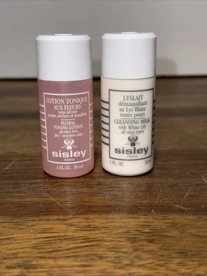 Sisley, leche limpiadora con lirio blanco 30 ml y loción tonificante floral 30 ml Foto 1 de 2