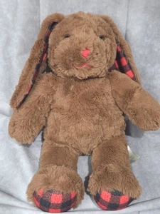 Build-A-Bear Buffalo Check Plaid Bunny Rabbit 16" Pawlette Plush BAB EUC  - Picture 1 of 8