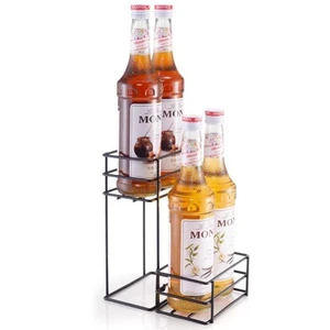 4 Bottle Coffee Syrup Organizer Coffee Syrup Rack for Coffee Bar Kitchen Smal... - Picture 1 of 6