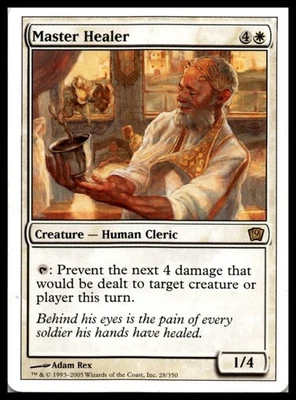 Master Healer 9th Edition Magic the Gathering MTG Lightly played - Image 1 of 2