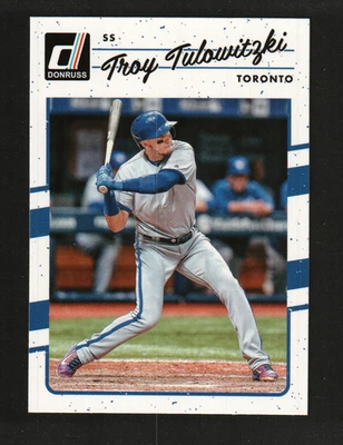 2017 Donruss Baseball #169 - Troy Tulowitzki - Toronto Blue Jays   17-1374 - Image 1 of 2