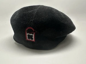 Vintage Kangol Wolle Cabbie Zeitungsjunge Herren Baskenmütze Efeu Hut schwarz SELTEN Schildkröte Logo NEU - Bild 1 von 10
