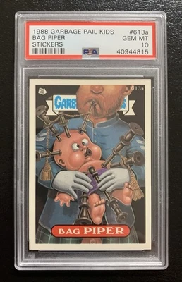 1988 Garbage Pail Kids OS15 Bag Piper 613a PSA 10 GEM MINT-RARE GEM CARD!! TWT - Image 1 of 4