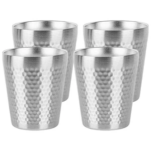 4 Pack Stainless Steel Insulated Cup Double Wall, 10 oz Metal Stackable Water... - Picture 1 of 6