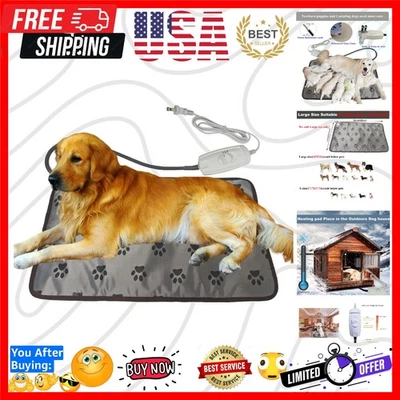 Alfombra impermeable con calefacción para mascotas 34x21"" - resistente a la masticación y ajustable a temperatura Foto 1 de 4