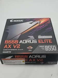 GIGABYTE B550 AORUS ELITE AX V2 Motherboard, Supports AMD AM4 Ryzen 5000 Proc... - Afbeelding 1 van 4