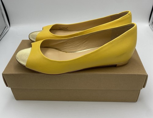 NIKE Ballerine Cole Haan donna Astoria Ballet Prep Toe gialle Ni Ke Air suole taglia 6 B