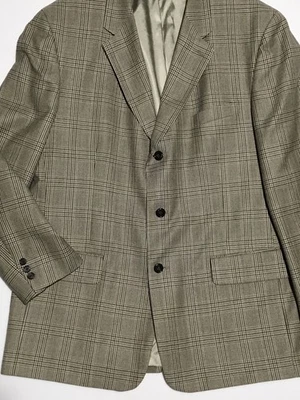 J. Traje chaqueta Crew Oarsman a cuadros 100 % lana para hombre 44 R verde oliva tostado Foto 1 de 4