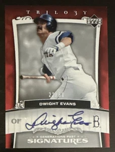 Dwight EVANS🔥2005 Upper Deck Trilogy Silver Generations Signatures AUTO 22/50💥 - Bild 1 von 2