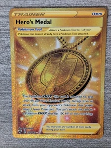 Pokémon TCG Hero's Medal 201/185 Secret Rare Holo NM - SP127 - Picture 1 of 2
