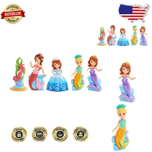Sofia I Primi Amici Reali Set di Figure Sirena 5pz Giocattolo Deluxe per Bambini - Foto 1 di 10
