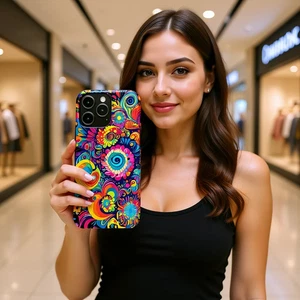 Colorful Floral Phone Cases, Bright Art Cover for iPhone, Vibrant Slim Cases, - Picture 1 of 72