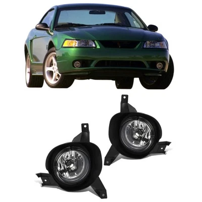 For 1996 1997 1998 Ford Mustang Fog Light Pair For FO2592181 + FO2593181 - Image 1 of 4