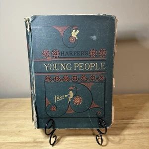 ORIGINAL HARPER'S YOUNG PEOPLE 1885 HARDBOUND COVER BOOK OF MAGAZINES - Bild 1 von 8