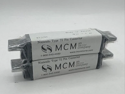 2 PCS NEW 72 PIN INSIDE CONNECTORS FOR NINTENDO NES MADE BY MCM - Image 1 of 2