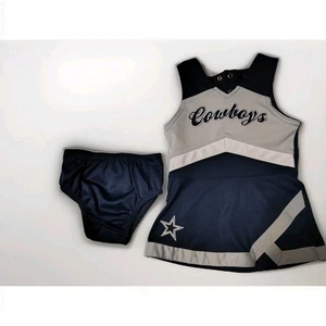 18 Month Dallas Cowboys Cheerleader Outfit Dress with Bloomers - Picture 1 of 6