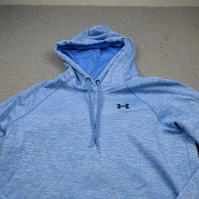 Under Armour Hoodie Mens Medium Blue Sweatshirt Long Sleeve Pullover Coldgear - Image 1 of 4