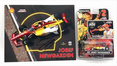 Josef Newgarden Signed Card / Indy 500 Indianapolis 1/64 Greenlight Indycar  - Image 1 of 4
