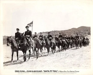 ERROL FLYNN ORIGINAL VINTAGE SANTA FE TRAIL WARNER BROTHERS FILM STILL - Bild 1 von 1
