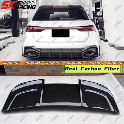 Alerón de techo trasero de fibra/negro para Audi RS6 Avant C8 2021-26 forjado/carbono  Foto 1 de 4