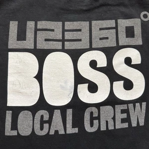 Camiseta U2 360 Tour 2009 Boss Local Crew Negra Talla XL Banda Concierto Personal RARA - Imagen 1 de 8