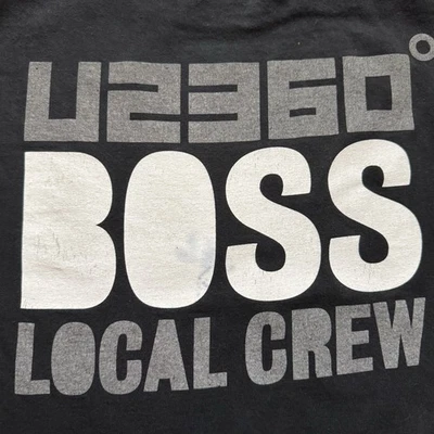 Camiseta U2 360 Tour 2009 Boss Local Crew Negra Talla XL Banda Concierto Personal RARA Foto 1 de 4