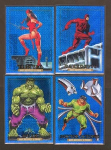 Lote de 27 cartas 2024 Marvel Masterpieces '92 Platinum Blue Traxx con 9 cubiertas variantes - Imagen 1 de 14