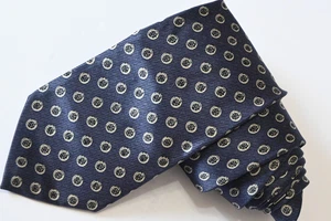 GIORGIO ARMANI BLAUE SEIDE HERRENKRAWATTE W: 3 1/4" VON L: 57" HERGESTELLT IN ITALIEN - Bild 1 von 3