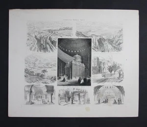 1860 - Turquía Asia Acero Grabado Souvenir - Imagen 1 de 1