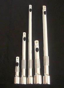 5pc MICHIGAN INDUSTRIAL LOCK-ON QUICK RELEASE EXTENSION BARS 3/8" & 1/2" DRIVE - Picture 1 of 4