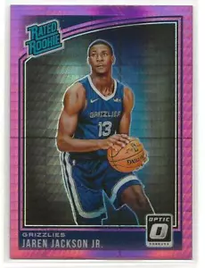 2018-19 OPTIC BASE CARD & PINK HYPER #188 JAREN JACKSON JR. (GRIZZLES) - Foto 1 di 3
